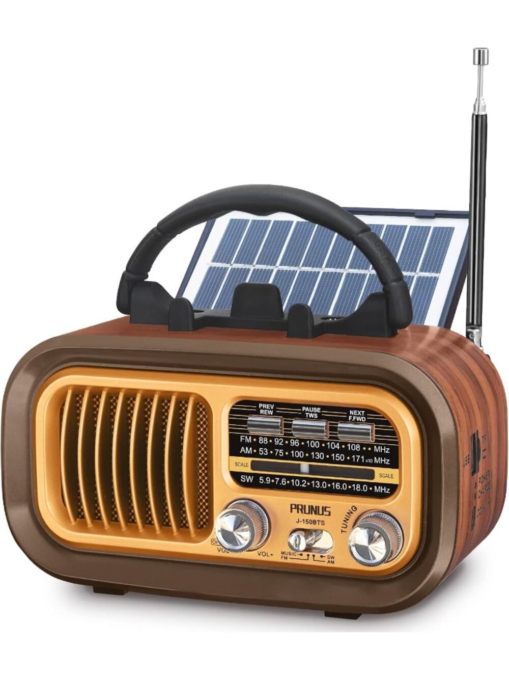 New J-150 Portable Radio AM FM SW Bluetooth Speaker,TF Card/USB Playback